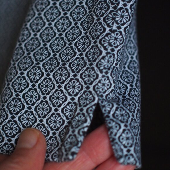 Cleo | Cotton Black & White Print, Ankle Pants - Picture 3 of 6